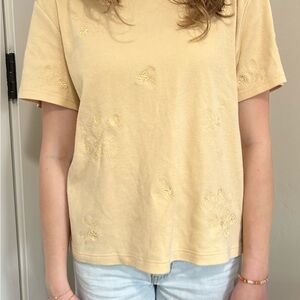 Women's Embroidered Yellow Top